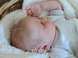 WILLIAMS NURSERY REBORN BABY BOY DOLL Realborn Christopher Asleep NEWBORN belly