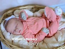 WILLIAMS NURSERY REBORN BABY GIRL DOLL Realborn Alma Sleeping REALISTIC NEWBORN