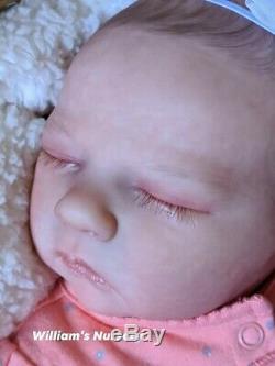 WILLIAMS NURSERY REBORN BABY GIRL DOLL Realborn Alma Sleeping REALISTIC NEWBORN