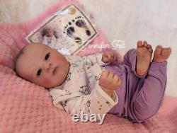 WILLIAMS NURSERY Reborn Baby GIRL Newborn Doll 19 Realborn Lavender Awake COA