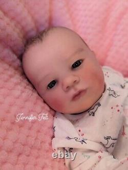 WILLIAMS NURSERY Reborn Baby GIRL Newborn Doll 19 Realborn Lavender Awake COA