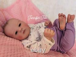 WILLIAMS NURSERY Reborn Baby GIRL Newborn Doll 19 Realborn Lavender Awake COA