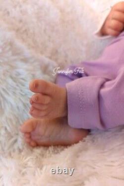 WILLIAMS NURSERY Reborn Baby GIRL Newborn Doll 19 Realborn Lavender Awake COA