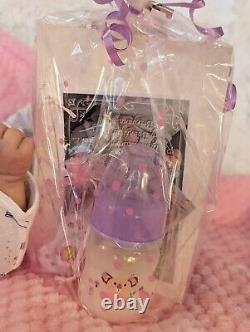 WILLIAMS NURSERY Reborn Baby GIRL Newborn Doll 19 Realborn Lavender Awake COA