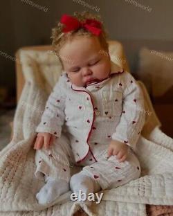 Weighted Pickle 24inch Reborn Baby Dolls Hand-Rooted Hair Lifelike Boy Girl Toys