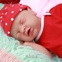 Xmas Gift 18 Lifelike Sleeping Baby Girl Doll Silicone Infant Pretty Baby IVITA