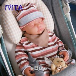 Xmas Gift Hot Doll IVITA 18 Lifelike Sleeping Baby Silicone Rebirth Baby Doll