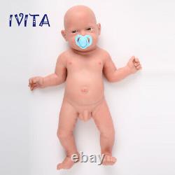 Xmas Special Price 23 Realistic Full Body Soft Silicone Newborn Male Baby Doll