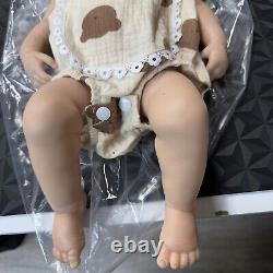 YOKYYI Sleeping Baby 18Lifelike Eyes Closed Full Silicone Rebirth Baby Doll