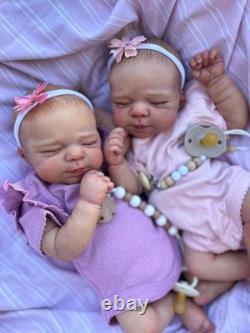 Zero Pam 18 inch Twin Reborn Baby Dolls Girl Boy Silicone Vinyl Accessories