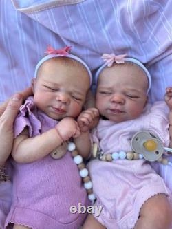 Zero Pam 18 inch Twin Reborn Baby Dolls Girl Boy Silicone Vinyl Accessories